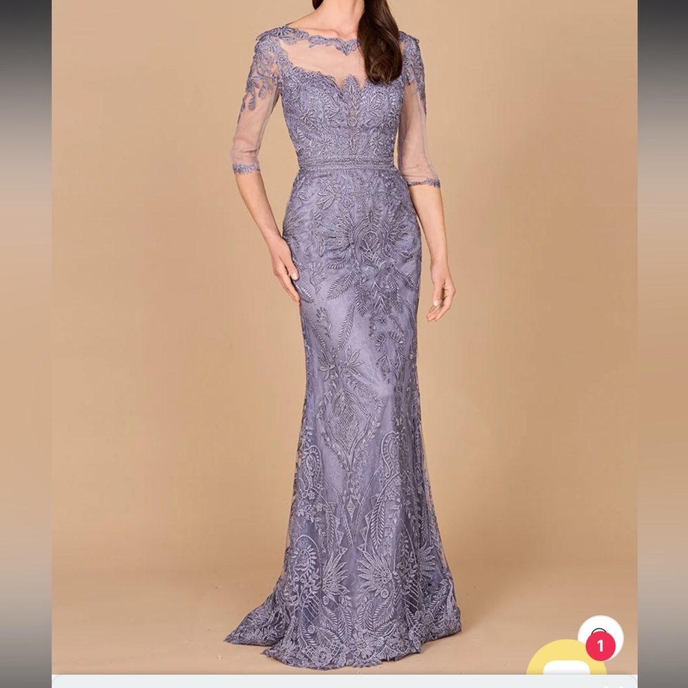 LARA 29020 Grey/Blue DRESS